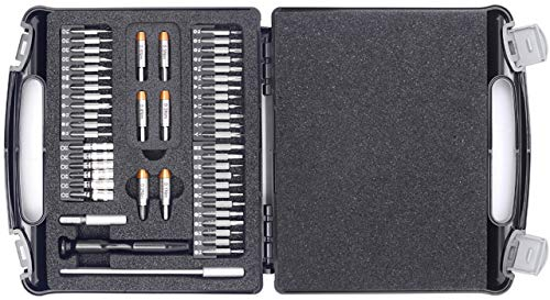 BERNSTEIN TOOLS Torqueplus Bit-Satz 51 tlg mit Drehmoment-Adapter 0.1 bis 0.6 Nm | Voreingestellter Drehmoment, Toleranz +/-10% | Adapter Ø 8 mm, Länge 22 mm