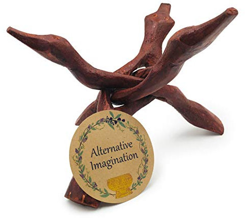 Alternative Imagination Wooden Tripod Stand - 8 Inch Display Stand For Home Decor, Abalone Shell, Crystal Ball and More