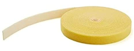 StarTech.com Rotolo di nastro a strappo da 7,6 m, Fascette riutilizzabili da tagliare su misura, Fascette serracavo in tessuto con fissaggio a strappo per cavi industriali, Giallo (HKLP25YW)