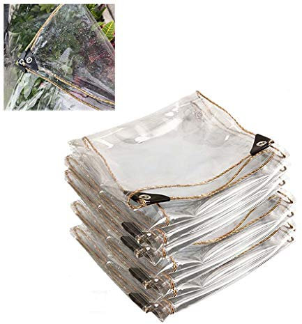 JDKC- Wasserdichtes Regentuch, Transparente PVC-wasserdichte Winddichte und Kalte Isolierung aus Kunststoff, Schwimmbadabdeckung, Planenverkleidung aus Schwimmbadpflanzen (Size : 1X2M)