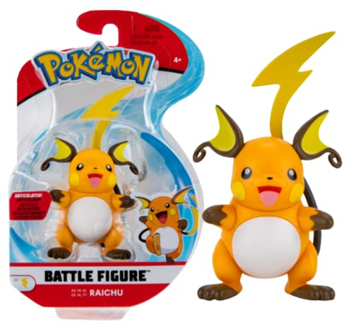 Pokemon Figur Raichu – 8 cm Pokémon Kamppfigur - Neueste Welle 2022 - Offiziell Lizenziert Pokemon Spielzeug