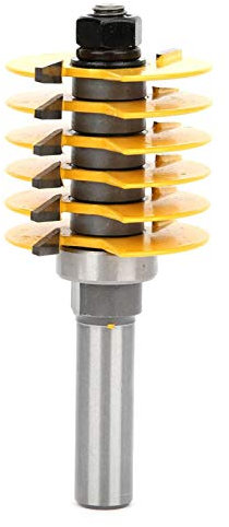 Finger Joint Router Bit, Shank Finger Joint Router Bit, Woodworking Milling Cutter with Bearing, Reversible Finger Joint Glue Joint Router Bit for Woodworking, 1/2 Inch