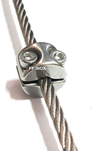 Bague d'arrêt pour Câble Diamètre 2mm INOX 2 Parties - 2 vis INOX A4 Garde Corps
