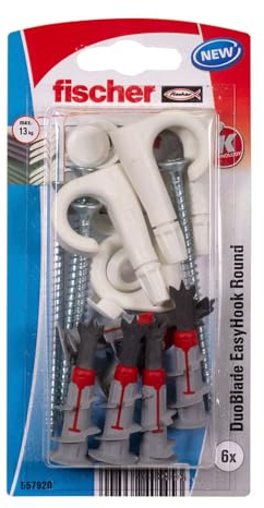 Fischer Duoblade Easyhook Rundhaken 6 K NV, farblos, one Size 557920