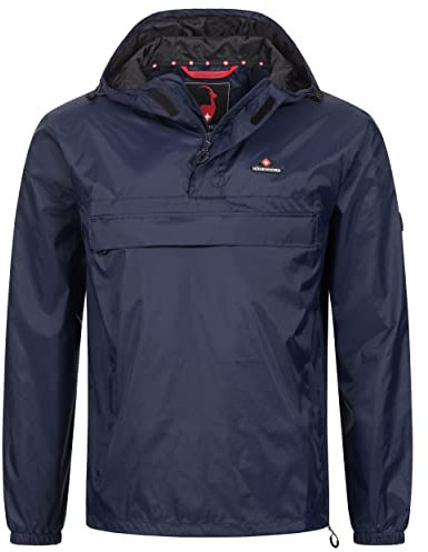 Höhenhorn Lepon Anorak Veste coupe-vent pour homme avec poche poitrine Taille S à 3XL, bleu foncé, XL