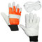 Spares2go Large Hi Visibility Chainsaw Protective Gloves - Size 10 - Both Hands Protected + Safety Goggles