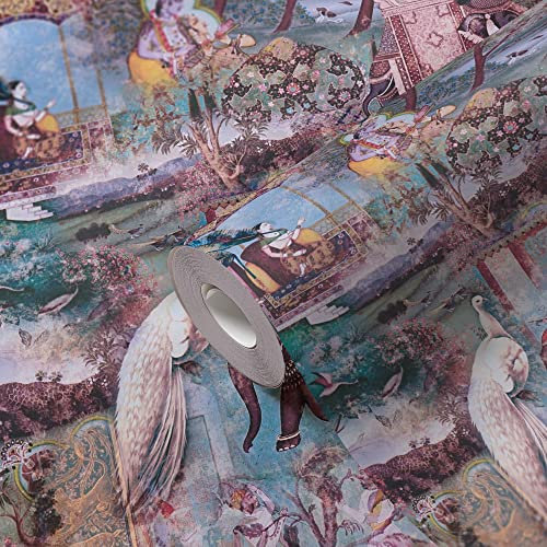 A.S. Création WTD 381733 Papier peint intissé style oriental Bleu marron 10,05 x 0,53 m