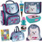 Goldkids Schulranzen Katze Cat Motiv ergonomischer Ranzen Federmappe Turnbeutel Brotdose Trinkflasche Sporttasche Zuckertüte Aufgabenheft für die Grundschule 8er Set.