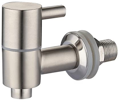 Anawakia Robinet de Tonneau en Acier Inoxydable, Robinet Vinaigrier Inox, Robinet de Distributeur de Boissons, Robinet pour Tonneau de Vin ou Bière (T16mm)