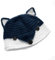 ALLDECOR Handgefertigte Strickmütze mit Fuchs-Ohren, für Damen, Winter, Halloween, Custome Beanie, Marineblau, Einheitsgröße
