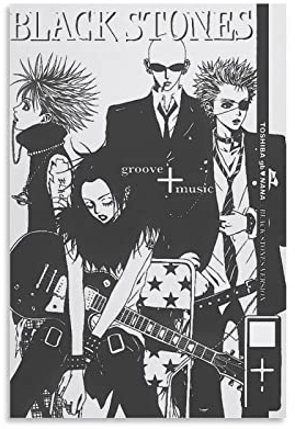DUSUL Nana Anime Black Stones Poster für Zimmer, ästhetische Wandkunst, 30 x 45 cm