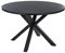 Beliani Gartentisch Keramik Aluminium schwarz rund ⌀ 120 cm X-Beine modern Maletto