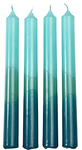 Rex Dip Dye Kerzen 4er Set - Blau - Kerze