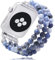 Bracelet de perles en pierre naturelle compatible avec les bracelets Apple Watch Series 9, 10, Ultra 2, SE, Ultra 8 7 6 5 4 3 2 1, bracelet de montre élastique et extensible pour iWatch 38 mm/40 mm/41