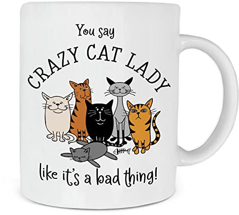 Crazy Cat Lady Mug, Funny Cute Cat Owner Lover Gift