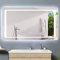 HAPAOSO Miroir de Salle de Bain LED 120x70cm Miroir Mural rectangulaire Anti-buée + Miroir Interrupteur Tactile avec éclairage (6000k Blanc Froid)