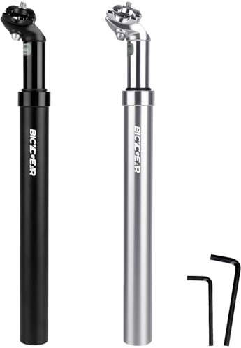 BICYCGEAR Federsattelstütze 27,2 30,4 30,9 31,6 Fahrradsattelstützen mit Federung 40 mm Reisefahrradsattelstoßdämpfer Aluminiumrohr für E-Bike, MTB, BMX, Rennrad, Citybike, Ersatzkomponenten