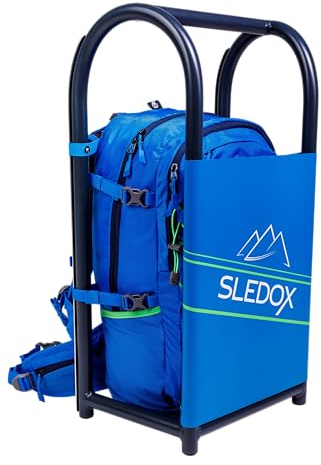 SLEDOX Schlittenrucksack Set (Schlitten Blau)
