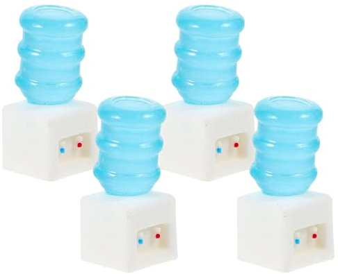 VILLCASE Mini Juguete Dispensador De Agua 4 Uds. Fuentes para Beber para Niños Juguetes En Miniatura Escena De Juego De Vida Modelo De Casa De Muñecas Accesorios para Niñas Niños Y Niños
