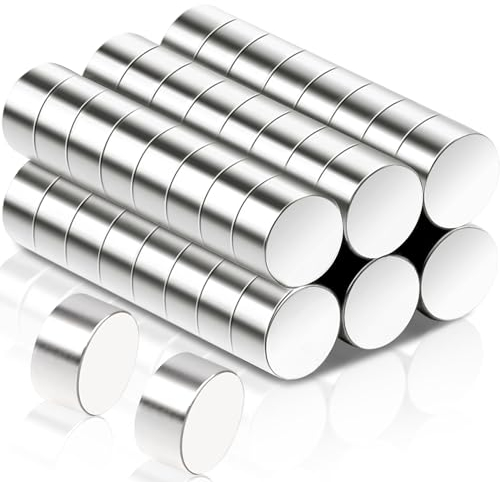 50 Stück Kleine Magnete Stark, 2x1mm Mini Magnete Rund Neodym Magnete Stark, Kleine Magneten Kühlschrank Magnete für Magnettafel, Whiteboard, Basteln, Karte