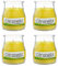 Set de 4 Candele Profumate Citronella, Candele Profumate in Vetro 7x6cm, 24 Ore di Combustione
