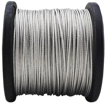 ZHAOSHIXU Drahtseil 1m-10m Edelstahldrahtseil 7 * 7 Struktur Weiches feines Angelseil Stangenseil Lift Trockengestell Drahtseil Weinrebe(2.0mm x 10m)