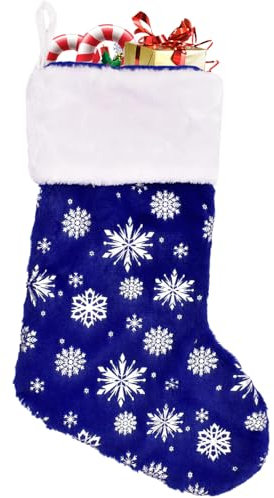 MPQDFG Weihnachtsstrümpfe Set Große Größe Kabel Strick Weihnachtsstrümpfe, Kamin Hängende Weihnachtsstrümpfe für Urlaub Familie Party Festival Dekorationen Blau 20-Zoll