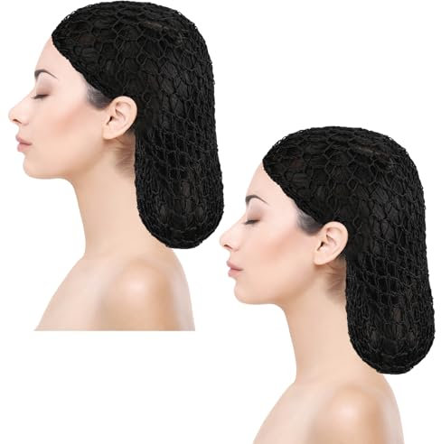JJUNW 2 retine per capelli a rete, per capelli, da donna, per proteggere i capelli durante il sonno