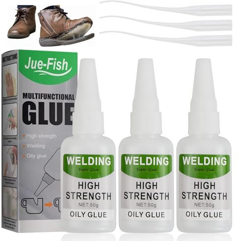 3 Pezzi Colla Super Universale, Universal Super Glue 50g, Colla Attaccatutto Forte, Colla Oleosa Ad Alta Resistenza per Saldatura, per Ceramica Metallo Legno Resina Vetro