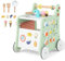 GOPLUS Centro de Actividades de Cocina de Madera 6 en 1, Andador con Cocina para Bebés, Cocina de Juguete, Juego de Empareja, Carriola Ergonómica con Ruedas para Bebés de 12+ Meses (Verde)