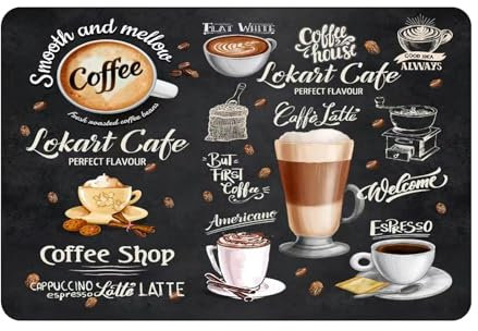 SHUNCHG Dish Drying Mat, 16x 12 Coffee Machine Mat Super Absorbent Kitchen Counter Dishes Rack Draining Board Mat for Kitchen,Non-Slip Table Mat,Coffee Brown Worktop Placemat