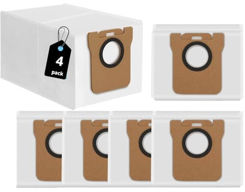 4 Staubsaugerbeutel für Xiaomi X10+ / X20+ / Dreame L10s / L10 / L20 / X40 Ultra Staubsaugerroboter, Ersatzbeutel, Zubehörset, 2,5 l große Staubsaugerbeutel
