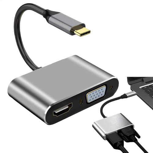 Male To Female Multi-Display Video Converter Portable 4-In-1 Multiport Hub | 4K 4K Male To Female Multi-Display Video Converter Portable Multiport Hub for Conference Presentations Ho