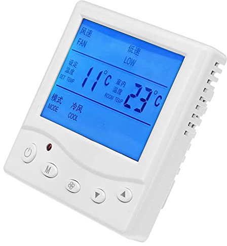 LCD Thermostat Digital Air Conditioner Temperature Controller Programmable Wall Mounted thermostat for AC220V HVAC System Bedroom Living Room