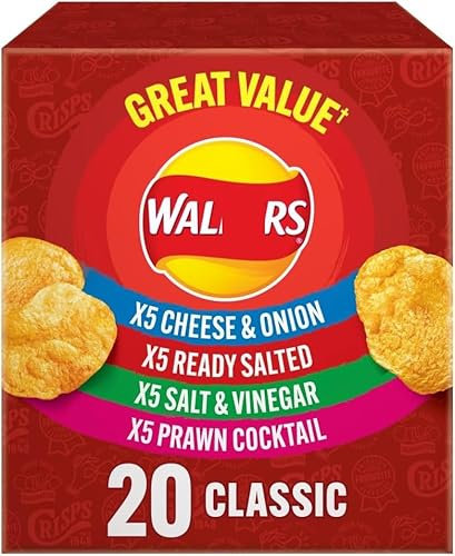 2 x Walkars Classic Variety Multipack Crisps 20x25g