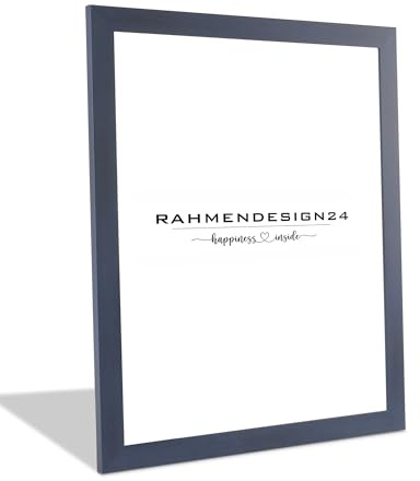 Rahmendesign24 Bilderrahmen Puzzlerahmen | Dunkelblau 40x40cm | Moderner Fotorahmen für Fotos, Poster, Puzzle & Urkunden | Galerierahmen Wechselrahmen Deko Wandrahmen Tischrahmen