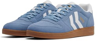 Chaussures de handball en cuir velours Hummel Perfekt CL Sneaker 226217 bleu, Bleu jeans clair, 43 EU