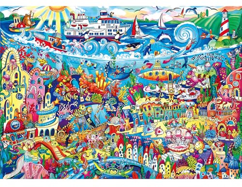 CREAFOMIFE 1000 Teile Puzzle für Erwachsene Unterwasserwelt | 70 x 50 cm schwierig & herausfordernd, großes Puzzle, Geschenk für erwachsene Puzzle-Liebhaber