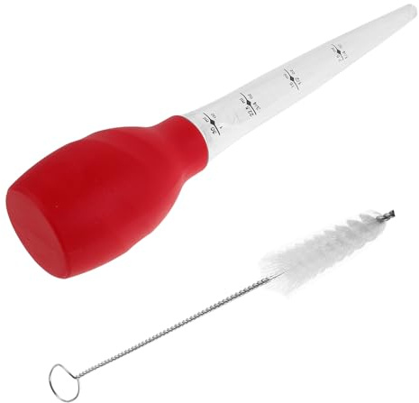 Silicone Turkey Baster for Cooking and Marinating with Brush