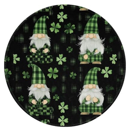 Mouse Pad Fröhlichen St. Patrick'S Day! Niedlicher Zwerg Im Büffelkaromuster Mausmatte Langlebigen Mausunterlage Rutschfest Mousepad Für Pc Computer Reisen 20X20 Cm