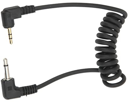 Rosvola Cavo Otturatore Fotocamera da 2,5 Mm a 3,5 Mm Resistente Placcato Oro Cavo di Rilascio Otturatore Remoto per Fotografia 20 Cm/7,9 Pollici Plastica 1 unità