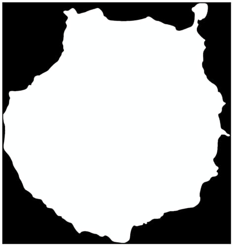 Samunshi® Gran Canaria Insel Aufkleber Inselaufkleber 9,4 x 10cm weiß