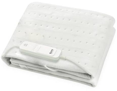 Coprimaterasso riscaldante elettrico per letto singolo, 60 W, con 3 livelli di temperatura e spegnimento automatico, Dimensioni 150 x 80 cm