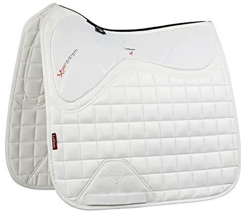 LeMieux Unisex's X-Grip-Silikon-Sattel-Pad, quadratisch, Weiß, Größe L