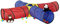 Relaxdays 10022467 Spieltunnel XXL, großer Kindertunnel aus 4 Röhren, knallbunter Krabbeltunnel für Kinder ab 3 Jahre, bunt
