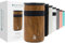 Elemental Artisan Insulated Tumbler - Triple Wall Coffee Travel Tumbler, Reusable Stainless Steel Coffee Tumbler with Ceramic Lid - & Cold (18 Hrs)- Teak Wood -350ml