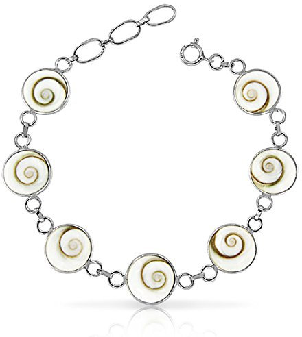 PLANETYS - 925 Sterling Silber Armband Auge des Heilige Lucie - Santa Lucia - Oeil de Sainte Lucie - Shiva Eye