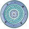 Marrakesch Samak - Plato de cerámica (redondo, 26 cm), diseño oriental, color azul
