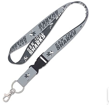 WinCraft San Jose Sharks Lanyard with Detachable Buckle, 1 - Grey