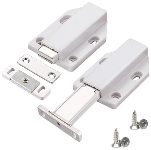 Drucktüröffner Push to Open Magnet Jiayi 2 Stück Heavy Duty Schrank Türöffner Tip On für Türen Beschlag Möbel Schubladen Drucköffner Schranktür Öffner Magnetschnäpper Drucktüröffner Druckschnapper